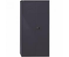 Stahlschrank mit Flügeltüren »Universal« 60 x 195 cm schwarz, Bisley, 60x195x40 cm