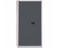 Stahlschrank mit Flügeltüren »Universal« 91,4 x 180,6 cm Fachboden verzinkt grau, Bisley, 91.4x180.6x40 cm