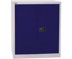 Stahlschrank mit Flügeltüren »Universal« 91,4 x 100 cm Fachboden verzinkt blau, Bisley, 91.4x100x40 cm
