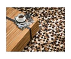 Teppich Kuhfell braun / beige 160 x 230 cm Patchwork KONYA