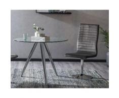 Salesfever Glastisch rund 100x75 cm