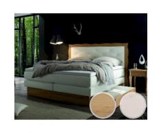 Hasena Boxspringbett Solution Bettkasten/Montana 180x200 cm / Campos blanc 372 / Eiche bianco