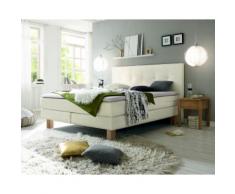 Hasena Boxspringbett Pronto Lodge 160x200 cm / Pepe anthrazit 328 / Eiche massiv bianco / Superio-Top