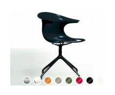 infiniti LOOP 4 Star Designer-Stuhl AL30 Weiss matt lackiert / PC103