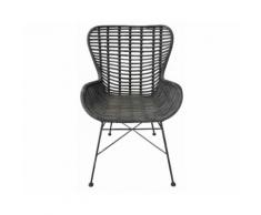 SIT Rattan Vintage Big Stuhl Rattan ungeschält