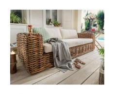 die Faktorei Rattan-Sofa "Amalfi" 220x65x85 cm