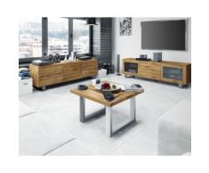 The Beds Steel Massivholz Couchtisch 2209 / 80x110 cm / Kernbuche