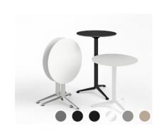 infiniti 3-Pod Design-Bistrotisch rund 70cm / AL09 Aluminium Schwarz