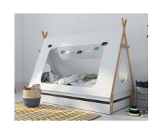 BLN Kids TIPI Kinderbett weiss 90x200 cm / mit Bettkasten