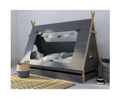 BLN Kids TIPI Kinderbett grau 90x200 cm / mit Bettkasten