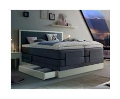 Hasena Boxspringbett Solution Bettkasten/San Pietro 180x200 cm / Kitana aqua 603 / Eiche bianco