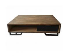 SIT Thalysa Albesia und Teak Massivholz Couchtisch 2 Schubladen, 1