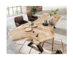 Massivholz UNIKAT-Baumstamm »MAMMUT« Esstisch bis 350 cm / Barock-Beine