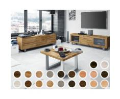 The Beds Steel Massivholz Couchtisch 2209 / 80x80 cm / Kernbuche