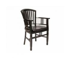 SIT Samba antik used look Akazie massiv Stuhl mit Lehne 9563-30