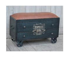 Massivholz Priya Unikat Sitzbank Truhe 90x58x42 cm