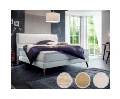 Hasena Boxspringbett Modern Sami/Vesina 160x200 cm / Campos blanc 372 / Eiche bianco