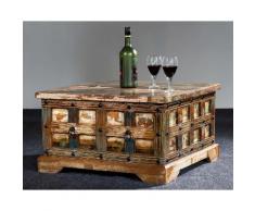 The Wood Times Delhi Couchtisch-Truhe l B 70 x H 40 x T 70 cm