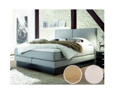 Hasena Boxspringbett Solution Bettkasten/Palermo XL 160x200 cm / Kitana grigio 602 / Eiche bianco