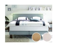 Hasena Boxspringbett Modern Ovio/Izano L 160x200 cm / Alpina lightgrey 390 / Eiche bianco