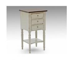 SIT SPA antik used look Akazie massiv Beistelltisch - 3 Schubladen 9756-97