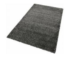 Hochflor-Teppich, INDRE, merinos, rechteckig, Höhe 50 mm, maschinell gewebt, schwarz