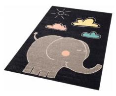 Kinderteppich, Elephant Jumbo, Zala Living, rechteckig, Höhe 8 mm, maschinell gewebt, blau, Kinder