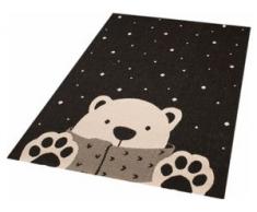 Kinderteppich, Icebear Stan, Zala Living, rechteckig, Höhe 4 mm, maschinell gewebt, schwarz, Kinder