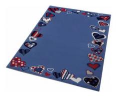 Kinderteppich, Just Hearts, Wecon home, rechteckig, Höhe 8 mm, blau, Kinder