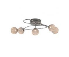 Brilliant Leuchten Dajana LED Deckenleuchte 5flg chrom/alu, silberfarben