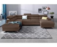 DOMO collection Wohnlandschaft, braun