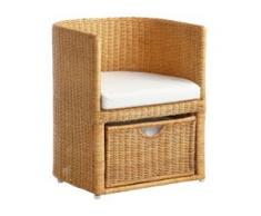 Home affaire Rattanstuhl beige Sessel Hocker SOFORT LIEFERBARE Möbel Stühle