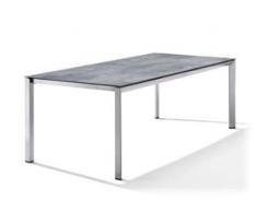 Sieger Gartentisch Aluminium/Polytec 220x100 cm Zement Graphit Graphit