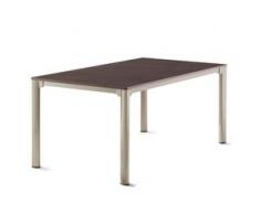 Sieger Gartentisch Aluminium/Vivodur 165x95 cm Champagner/Schiefer Mocca