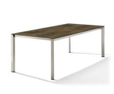 Sieger Gartentisch Aluminium/Polytec 220x100 cm Bronze Champagner