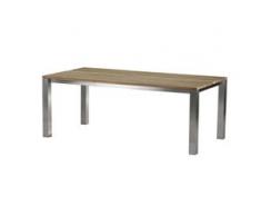 Diamond Garden Piero Tisch Edelstahl/Recycled Teak 220x100 cm
