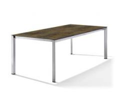 Sieger Gartentisch Aluminium/Polytec 220x100 cm Bronze Graphit