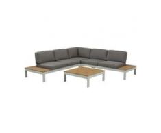 4Seasons Mistral Lounge Set Edelstahl/Teak 4-tlg.