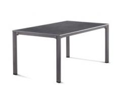 Sieger Gartentisch 165x95cm Aluminium Eisengrau/Schiefer Anthrazit