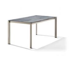 Sieger Gartentisch Aluminium/Polytec 160x90 cm Zement Graphit Champagner