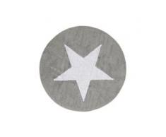 benuta KIDS Waschbarer Kinderteppich Bambini Star Grau ø 150 cm rund - Waschbarer Teppich für Kinderzimmer