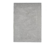 benuta ESSENTIALS Hochflor Shaggyteppich Swirls Grau 80x150 cm - Bettvorleger für Schlafzimmer