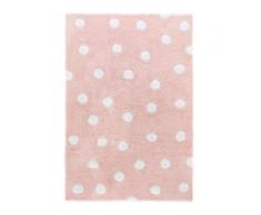 benuta KIDS Waschbarer Kinderteppich Bambini Dots Rosa 120x180 cm - Waschbarer Teppich für Kinderzimmer