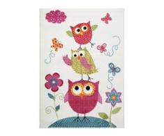 benuta KIDS Kinderteppich Noa Kids Eulenfamilie Multicolor 80x150 cm - Teppich für Kinderzimmer