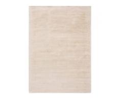 benuta ESSENTIALS Viskoseteppich Nova Cream 120x170 cm - Moderner Teppich für Wohnzimmer
