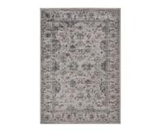 benuta CLASSIC Teppich Velvet Grau 120x170 cm - Vintage Teppich im Used-Look