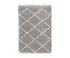 benuta TRENDS Hochflorteppich Ebba Grau 80x150 cm - Berber Teppich