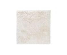 benuta ESSENTIALS Hochflor Shaggyteppich Lea Weiß 200x200 cm - Langflor Teppich für Wohnzimmer