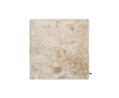 benuta ESSENTIALS Hochflor Shaggyteppich Whisper Beige 150x150 cm - Langflor Teppich für Wohnzimmer