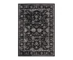 benuta CLASSIC Teppich Velvet Schwarz 200x290 cm - Vintage Teppich im Used-Look
